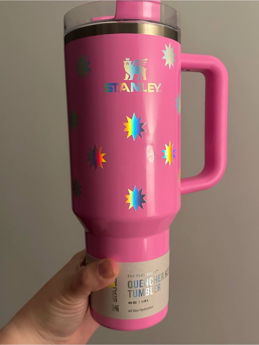 Stanley 40 oz. Pink Starburst Insulated Quencher Tumbler NWT - rare